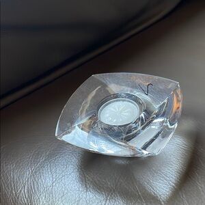 Nambe Crystal Candle Holder